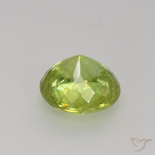 Sfene Giallo chiaro naturale da 1.32 ct, Rotondo, VS-SI