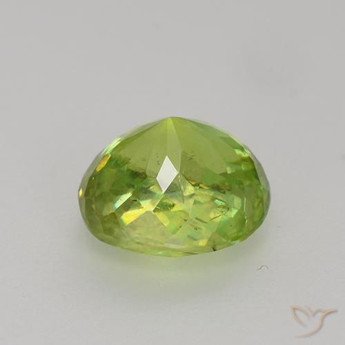 Sfene Verde medio-chiaro naturale da 1.32 ct, Ovale, VS-SI