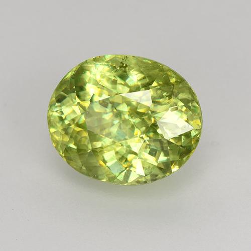 Sfene naturale giallo da 1,68 ct, taglio ovale, VS-SI