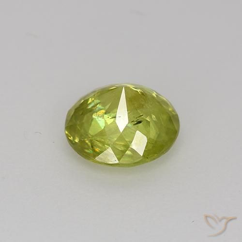 Sfene naturale giallo da 1,18 ct, taglio rotondo, VS-SI