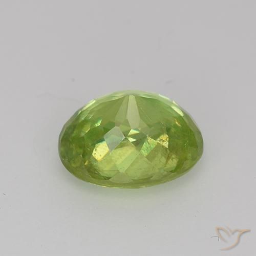 Sfene Verde acceso naturale da 1.51 ct, Taglio ovale, VS-SI