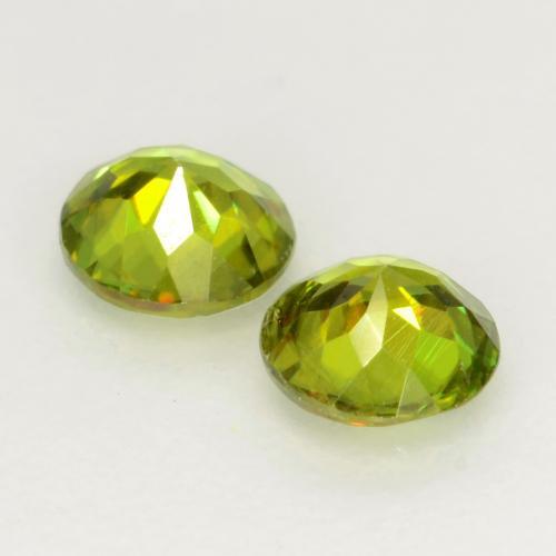 Sfene naturale verde da 0,58 ct, taglio rotondo, VS