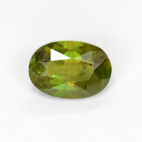 Sfene Verde medio naturale da 0.58 ct, Taglio ovale, VS-SI