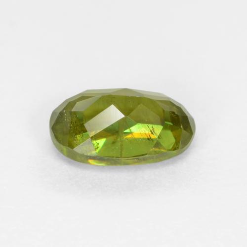 Sfene Verde medio naturale da 0.58 ct, Taglio ovale, VS-SI