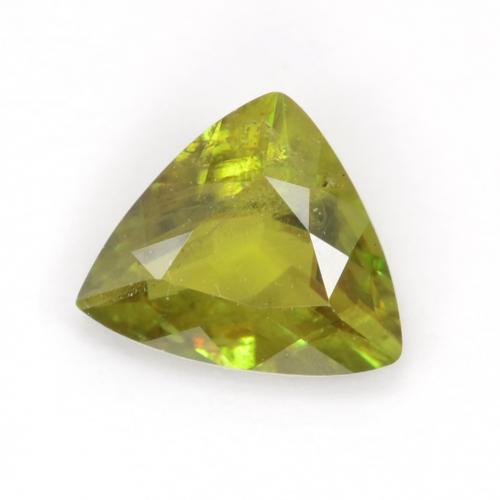Sfene naturale verde da 0,46 ct, trillion, VS-SI