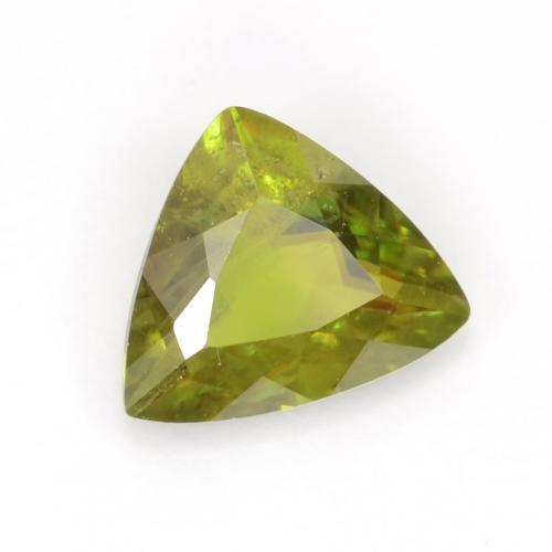 Sfene naturale verde da 0,46 ct, trillion, VS-SI
