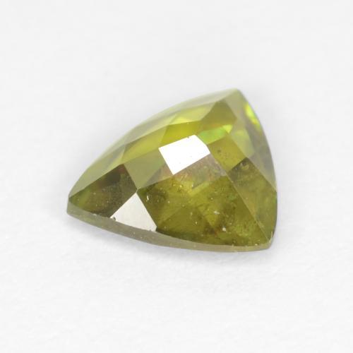 Sfene naturale verde da 0,46 ct, trillion, VS-SI