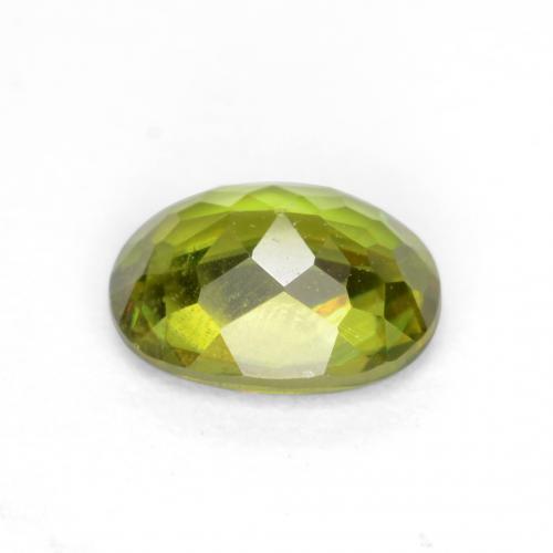 Sfene naturale verde da 0,56 ct, taglio ovale, VS-SI