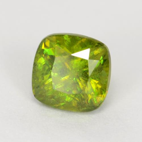 Sfene Verde foresta naturale da 0.80 ct, Taglio a cuscino, SI