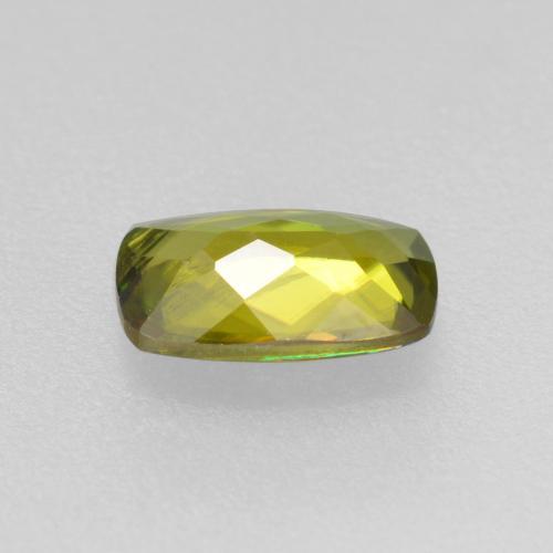 Sfene naturale verde da 0,50 ct, taglio a cuscino, VS-SI