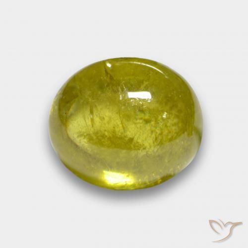 3.77ct Naturale Giallo medio Sfene, Ovale, Traslucido