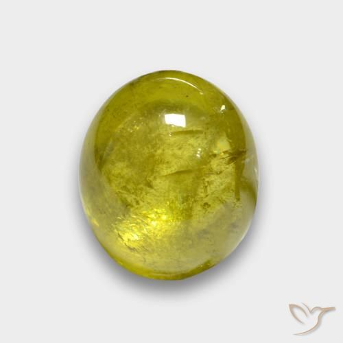 Sfene Giallo medio naturale da 3.77 ct, Ovale, Traslucido
