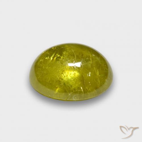Sfene Giallo medio naturale da 3.77 ct, Ovale, Traslucido