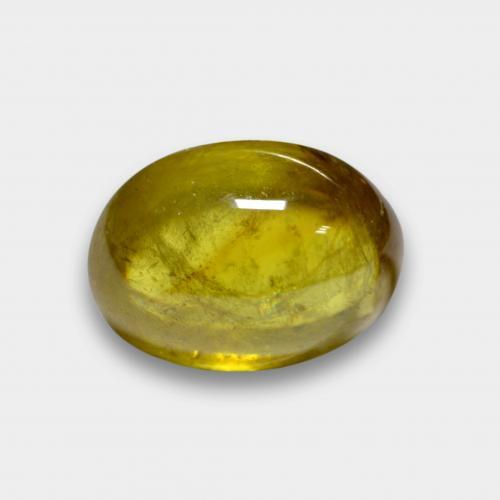 Sfene Giallo d'autunno naturale da 4.18 ct, Taglio ovale, Traslucido