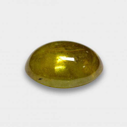 Sfene Giallo d'autunno naturale da 4.18 ct, Taglio ovale, Traslucido