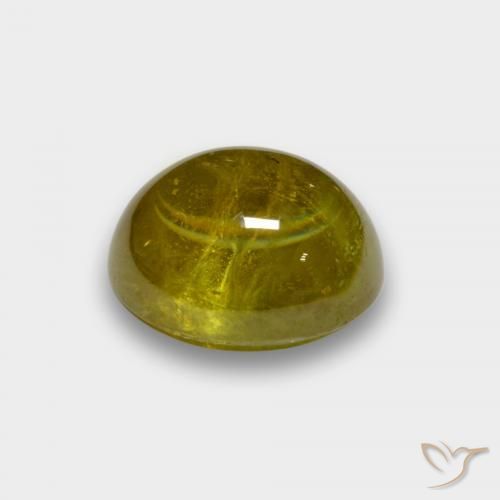 Sfene Limone giallo naturale da 3.29 ct, Ovale, Traslucido