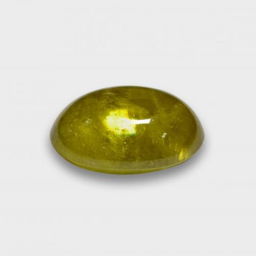 Sfene naturale giallo da 3,88 ct, taglio ovale, traslucido