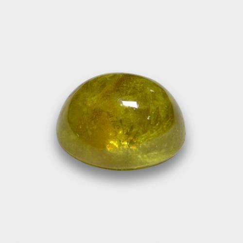 Sfene Giallo Ananas naturale da 2.92 ct, Taglio ovale, Traslucido