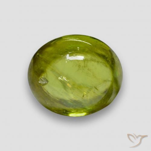 Sfene Verde oliva naturale da 2.23 ct, Ovale, Trasparente