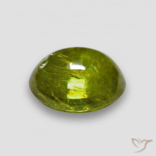 Sfene Verde oliva naturale da 2.23 ct, Ovale, Trasparente
