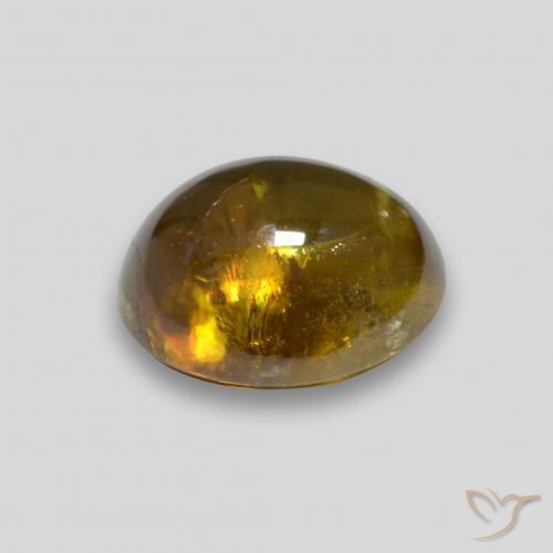 Sfene Dorato naturale da 2.28 ct, Ovale, Trasparente
