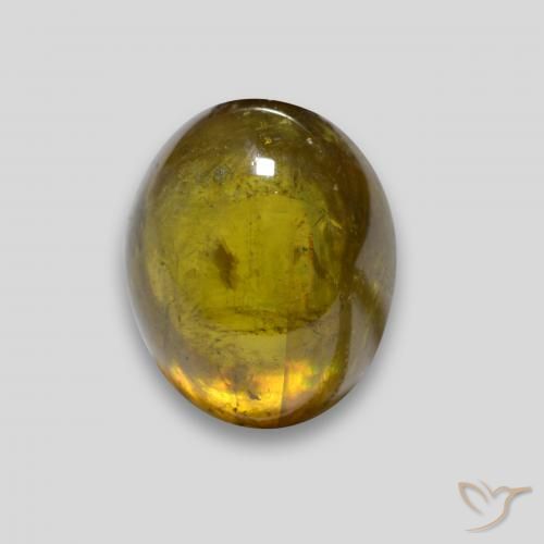 Sfene Oro scuro naturale da 3.33 ct, Ovale, Trasparente
