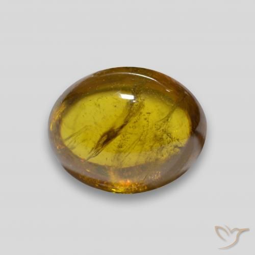 3.01ct Naturale Oro scuro Sfene, Ovale, Trasparente
