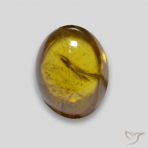 Sfene Oro scuro naturale da 3.01 ct, Ovale, Trasparente