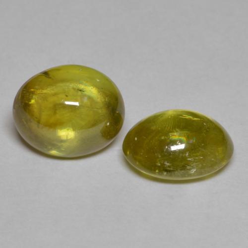 Sfene naturale giallo da 3,14 ct, taglio ovale, trasparente