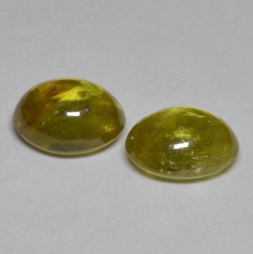 Sfene naturale giallo da 3,14 ct, taglio ovale, trasparente