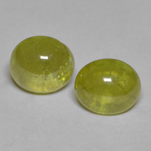 Sfene naturale giallo da 3,75 ct, taglio ovale, trasparente