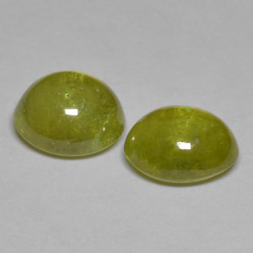 Sfene naturale giallo da 3,75 ct, taglio ovale, trasparente