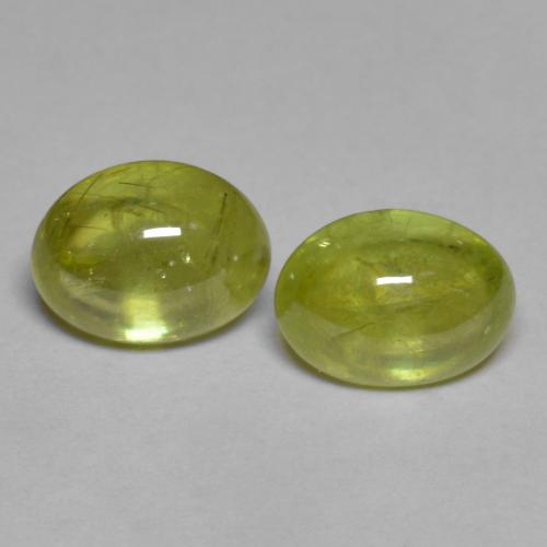 Sfene naturale giallo da 3,71 ct, taglio ovale, trasparente