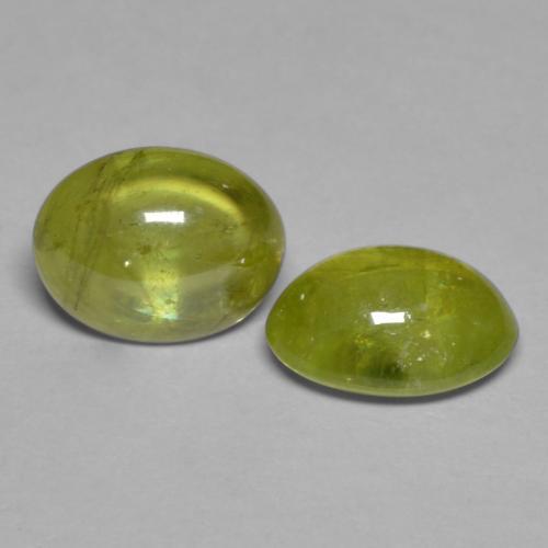 Sfene naturale giallo da 3,71 ct, taglio ovale, trasparente