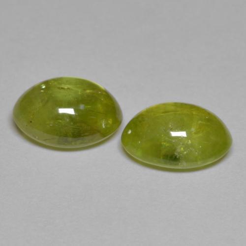 Sfene naturale giallo da 3,71 ct, taglio ovale, trasparente