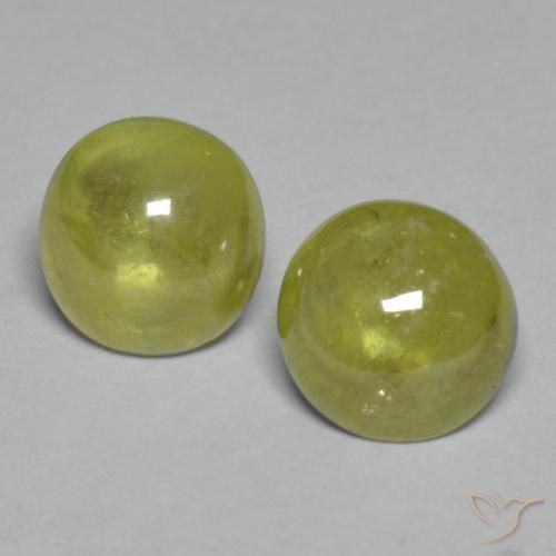 3.42ctw Naturale Giallo medio Sfene, Ovale, Trasparente