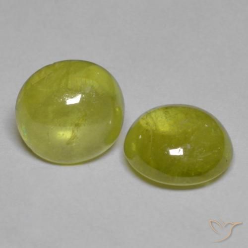 Gemme di Sfene Giallo medio naturale da 3.42 ct, Ovale, Trasparente