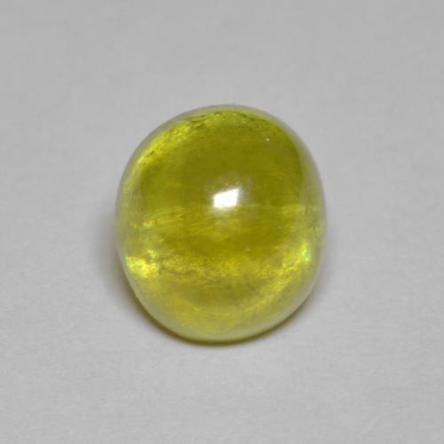 Sfene Limone giallo naturale da 2.84 ct, Taglio ovale, Trasparente