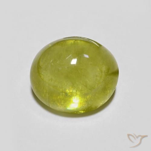3.22ct Naturale Verde chiaro Sfene, Ovale, Trasparente