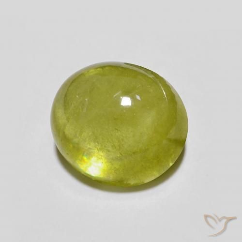 Sfene Verde chiaro naturale da 3.22 ct, Ovale, Trasparente
