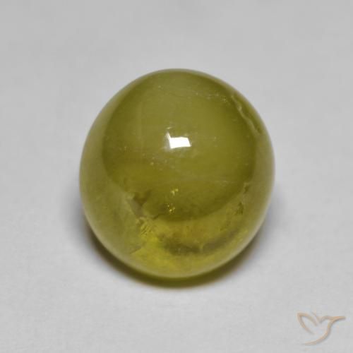 Sfene Verde giallastro naturale da 2.93 ct, Ovale, Traslucido