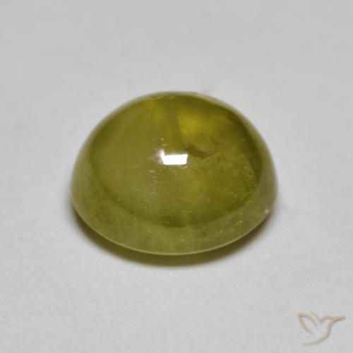 Sfene Verde giallastro naturale da 2.93 ct, Ovale, Traslucido