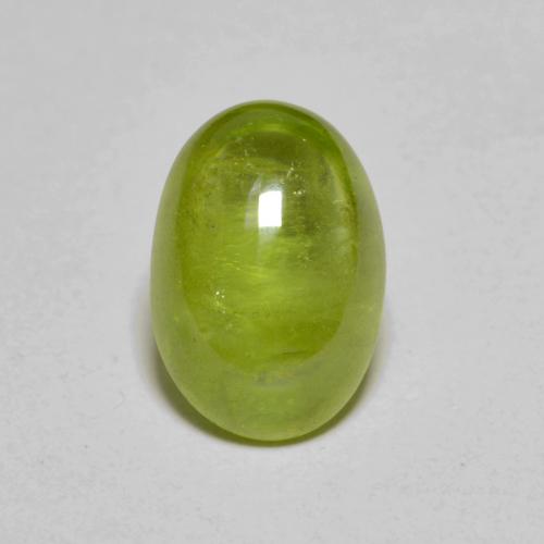 Sfene Verde oliva naturale da 3.00 ct, Taglio ovale, Traslucido