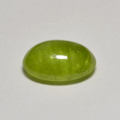 Sfene Verde oliva naturale da 3.00 ct, Taglio ovale, Traslucido
