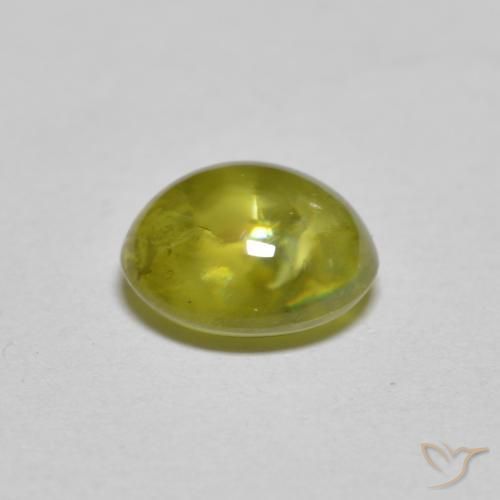 Sfene Medium Light Green naturale da 1.57 ct, Ovale, Trasparente