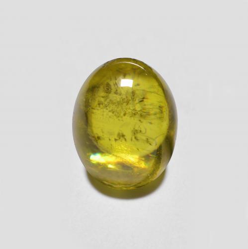 Sfene oro terroso naturale da 1.58 ct, Taglio ovale, Traslucido
