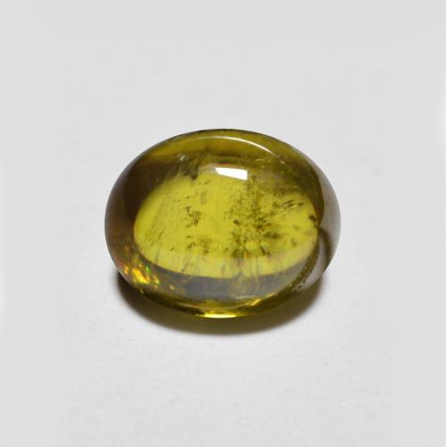 Sfene oro terroso naturale da 1.58 ct, Taglio ovale, Traslucido
