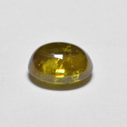 Sfene oro terroso naturale da 1.58 ct, Taglio ovale, Traslucido