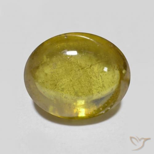 2.90ct Naturale oro terroso Sfene, Ovale, Traslucido