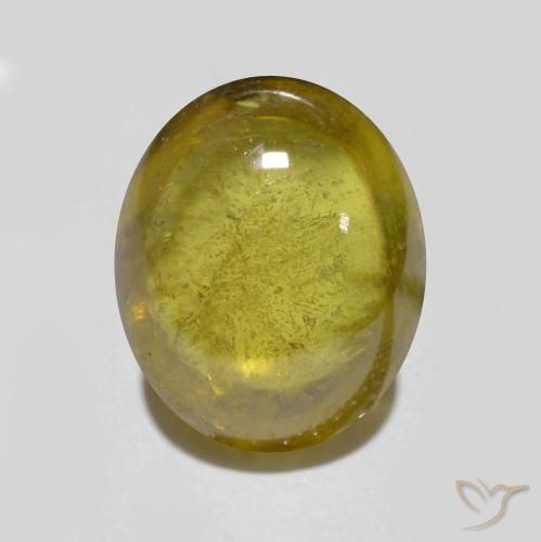Sfene oro terroso naturale da 2.90 ct, Ovale, Traslucido
